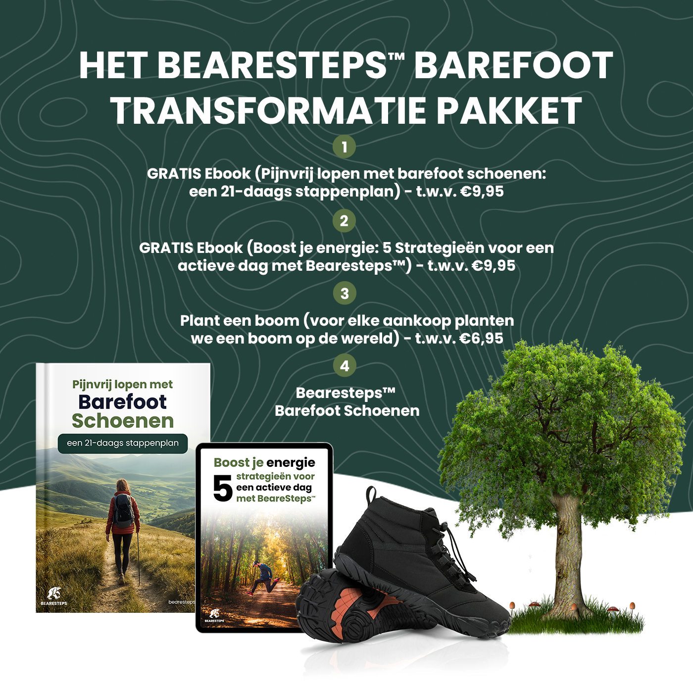 Thermo | Gezonde Voethouding & Waterafstotende Winter Barefoot Schoenen (1+1)