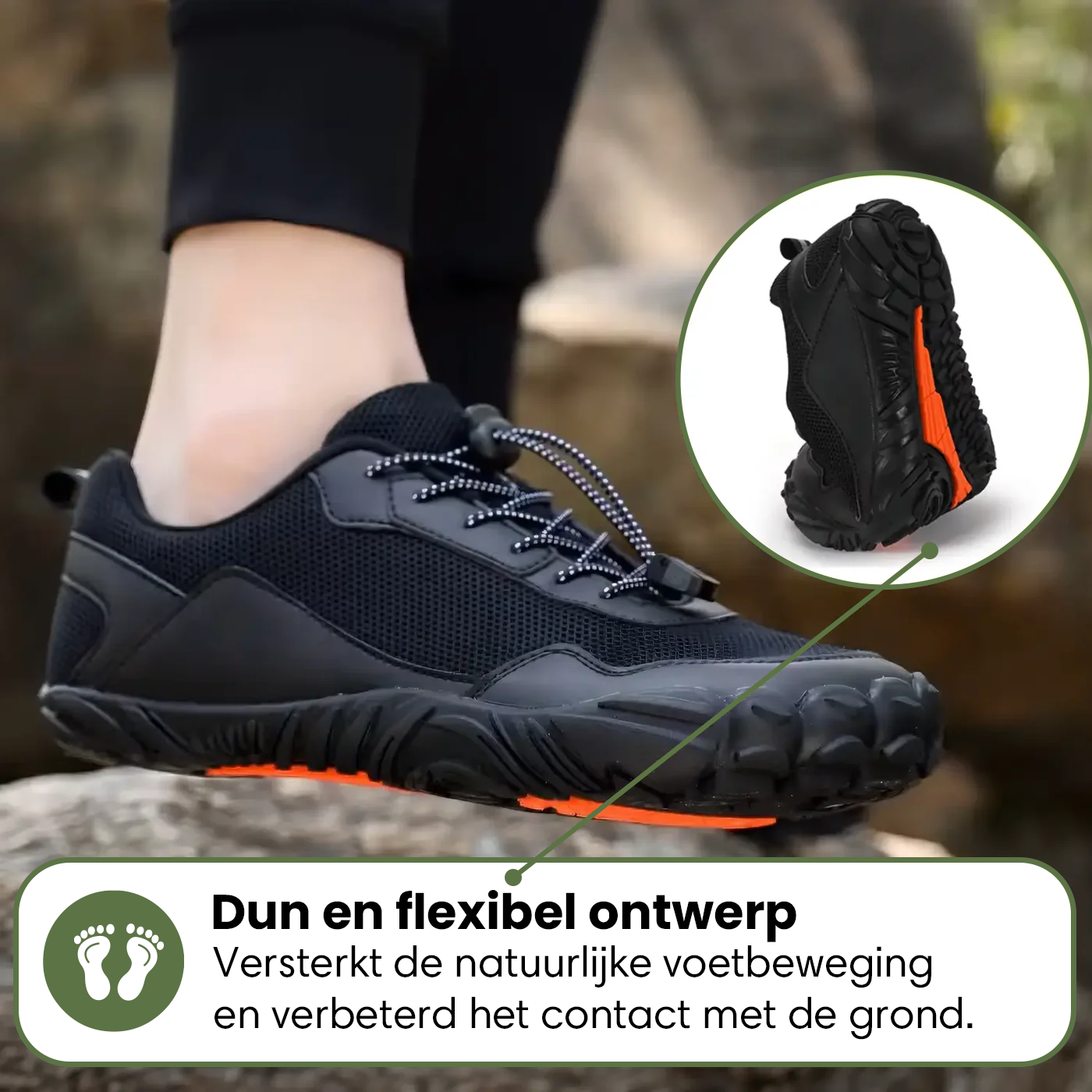 Leaf | Gezonde Voethouding & Anti-Slip Dagelijkse Unisex Barefoot Schoenen (1+1)