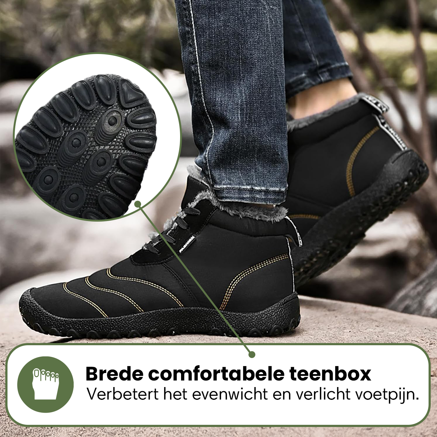 Frost | Gezonde Voethouding & Waterafstotende Winter Barefoot Schoenen (1+1)
